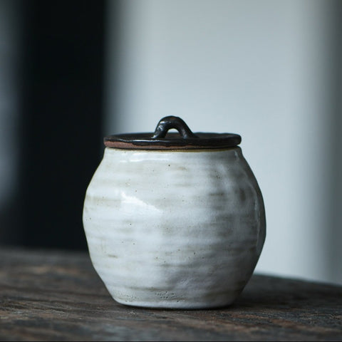 Handmade Japanese-Style Ceramic Tea Canister