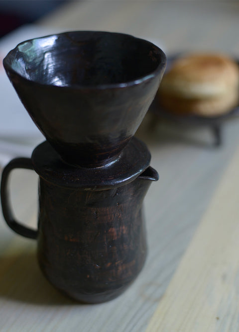 Handmade Ceramic Pour-Over Coffee Set Dripper & 300ml Coffee Mug