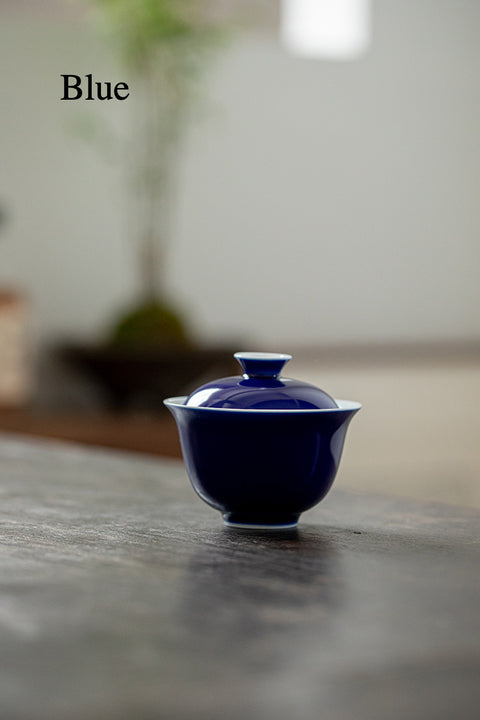 The TeaCloud Color Glazed Gaiwan Tea Cup, 135ml Capacity