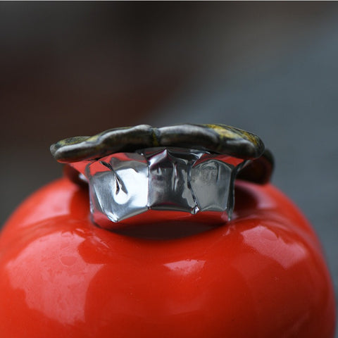 Mini Persimmon Ceramic Tea Canister – “Everything Goes Well”