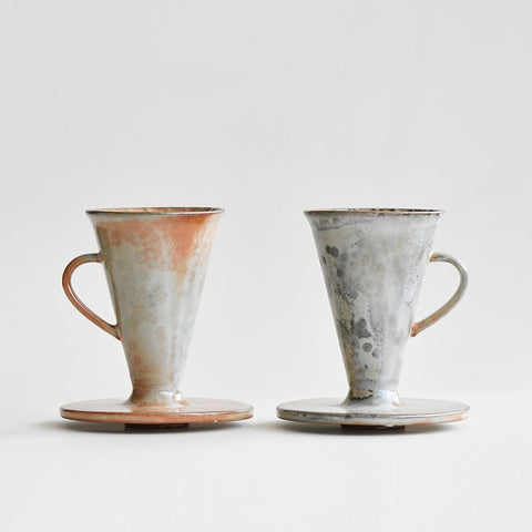 Shino-Style Ceramic Pour-Over Coffee Set