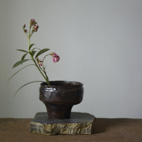 Handcrafted Ceramic Ikebana Vase - Zen-Style Flower Vessel