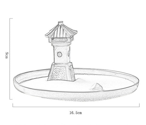 Zen Karesansui Incense Holder – “One Courtyard” Japanese Garden Style