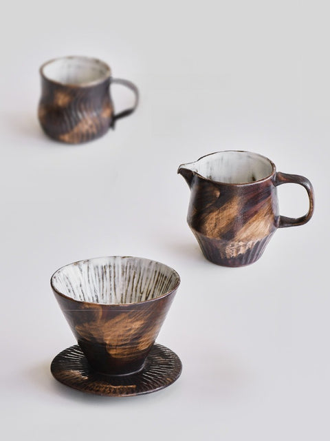 Handmade Ceramic V60 Pour-Over Coffee Set