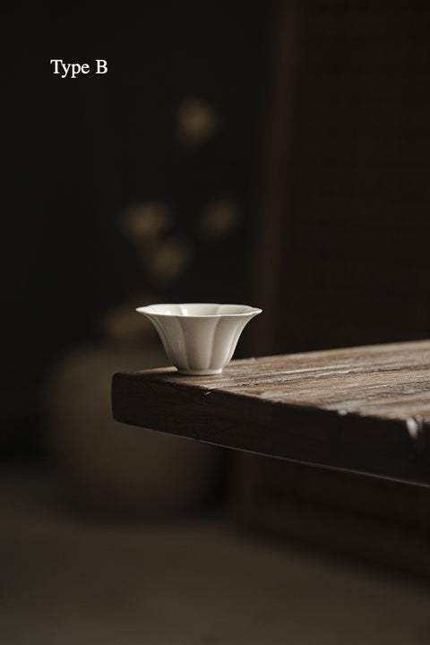 The TeaCloud Glazed Flower-Shaped Kung Fu Tea Cup