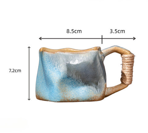 Unique Ceramic Mug, Irregular Shaped Coffee Mug - theTeaCloud