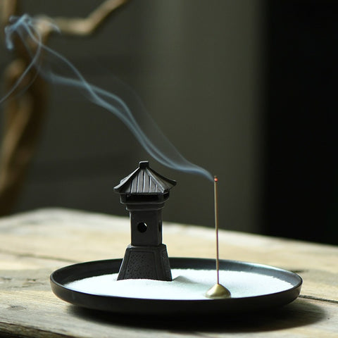 Zen Karesansui Incense Holder – “One Courtyard” Japanese Garden Style