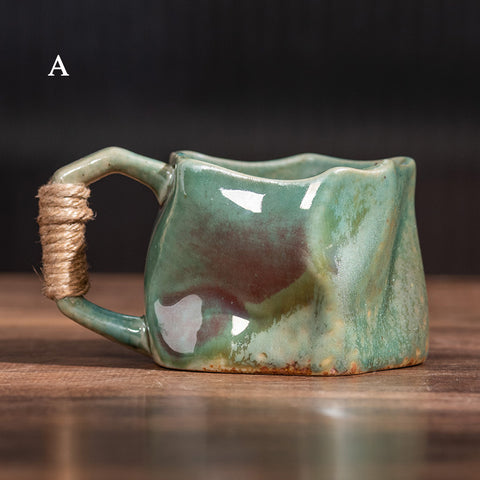 Unique Ceramic Mug, Irregular Shaped Coffee Mug - theTeaCloud