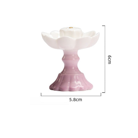 Ceramic Lotus Incense Stick Holder