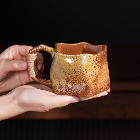 Unique Ceramic Mug, Irregular Shaped Coffee Mug - theTeaCloud