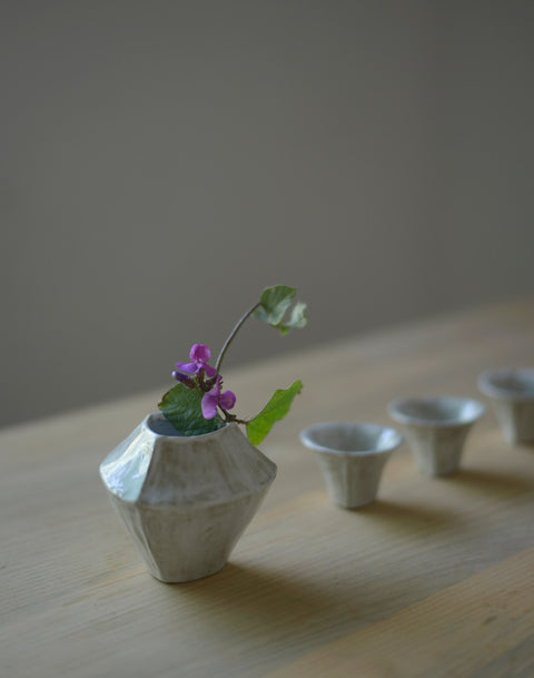 Handcrafted Wabi-Sabi Ceramic Ikebana Vase