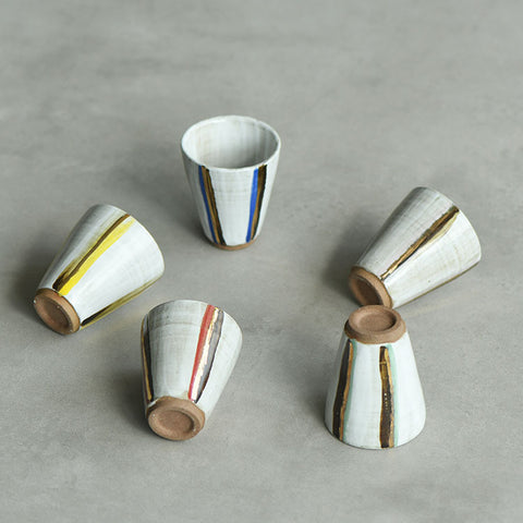 Hand-Painted Ceramic Tea Cup – Minimal Gongfu Style