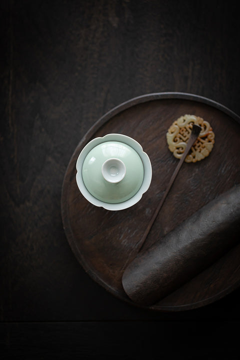 The TeaCloud Flower Shape Gaiwan, Multiple Colors Available, Ceramic Kung Fu Tea Set, Tea Brewing Gaiwan