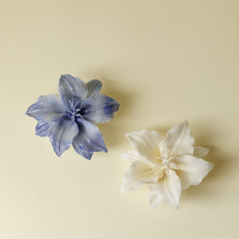 Handmade Lily Porcelain Incense Holder - Minimalist Ceramic Flower Sculpture