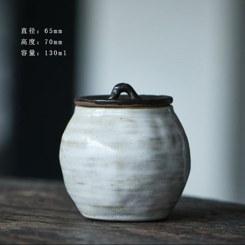 Handmade Japanese-Style Ceramic Tea Canister