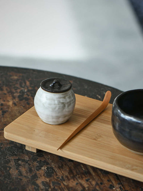 Handmade Japanese-Style Ceramic Tea Canister