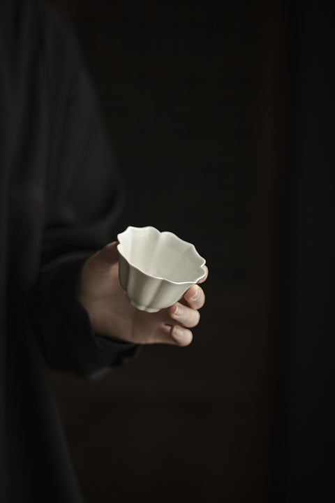 The TeaCloud Glazed Flower-Shaped Kung Fu Tea Cup