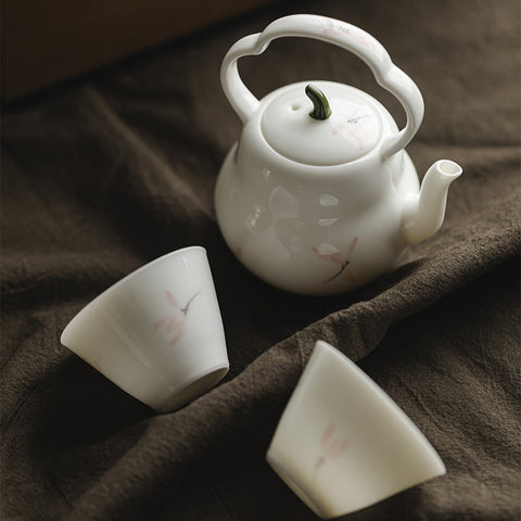 Ceramic Tea Ritual Set – Teapot with Two Cups Gift Set