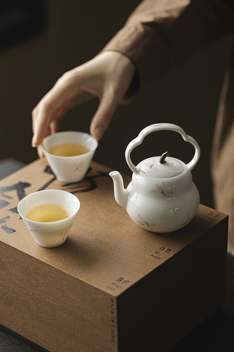 Ceramic Tea Ritual Set – Teapot with Two Cups Gift Set