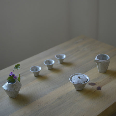 Handcrafted Wabi-Sabi Ceramic Ikebana Vase