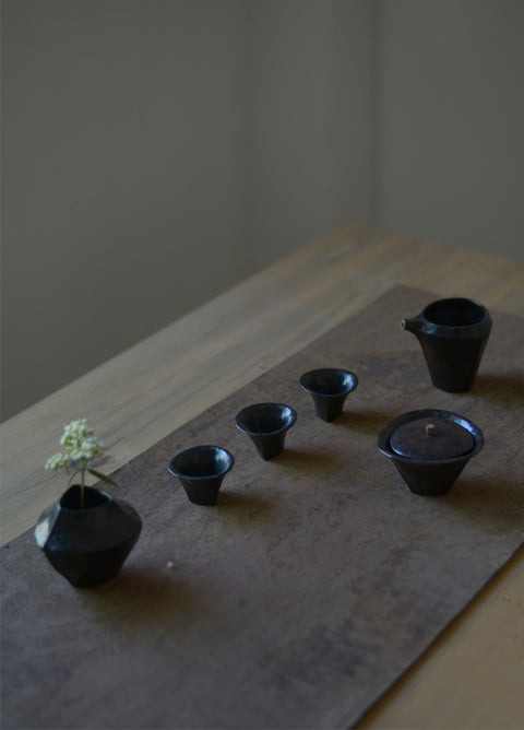 Handcrafted Wabi-Sabi Ceramic Ikebana Vase