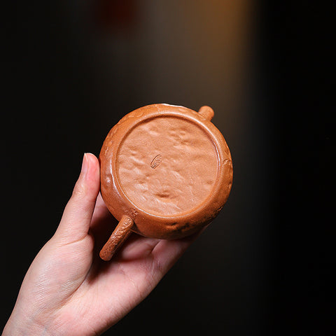 Handmade Yixing Zisha Clay Mini Teapot "Lotus Seat" - 150ml Capacity