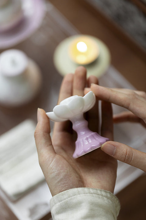 Ceramic Lotus Incense Stick Holder