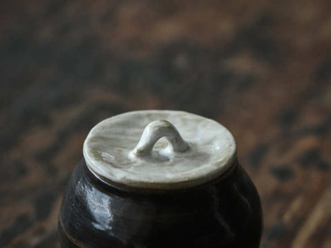 Handmade Japanese-Style Ceramic Tea Canister
