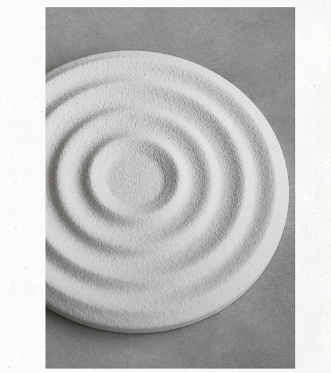 Zen Karesansui Ceramic Incense Holder – Minimal Japanese Sand Garden Style