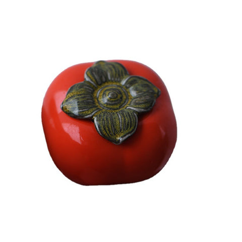 Mini Persimmon Ceramic Tea Canister – “Everything Goes Well”