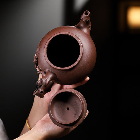 Handmade Yixing Zisha Purple Clay Baochun Teapot, 970 ml Large Capacity - theTeaCloud