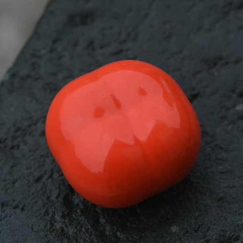 Mini Persimmon Ceramic Tea Canister – “Everything Goes Well”