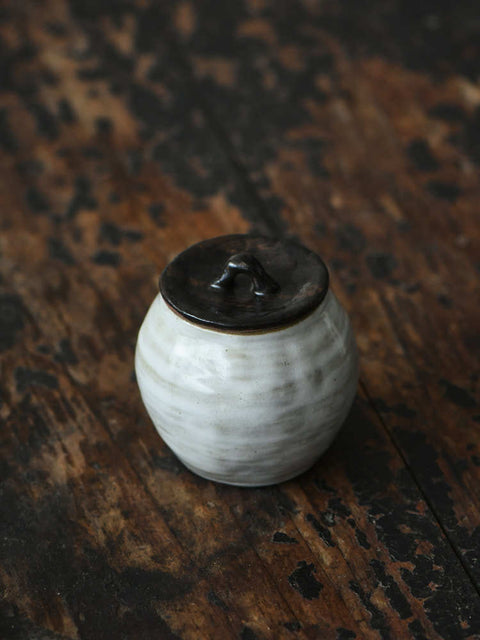 Handmade Japanese-Style Ceramic Tea Canister