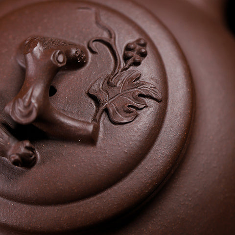 Handmade Yixing Zisha Purple Clay Baochun Teapot, 970 ml Large Capacity - theTeaCloud