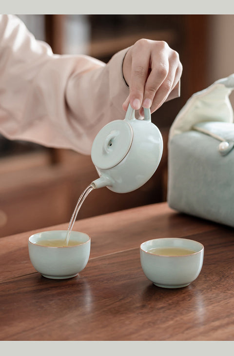 Celadon Tea Set – Teapot & Cup Gift Box