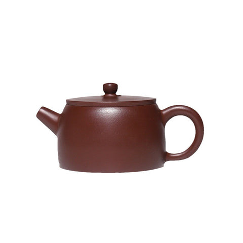 Handmade Purple Zisha Clay Teapot with Flat Lid, 120 ml Capacity - theTeaCloud