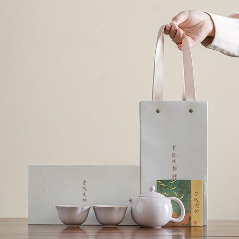 Celadon Teapot with Sunflower Cup – Minimal Tea Set