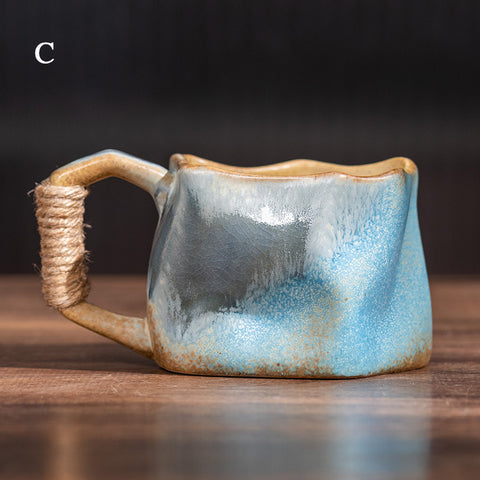 Unique Ceramic Mug, Irregular Shaped Coffee Mug - theTeaCloud