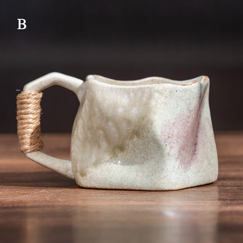 Unique Ceramic Mug, Irregular Shaped Coffee Mug - theTeaCloud