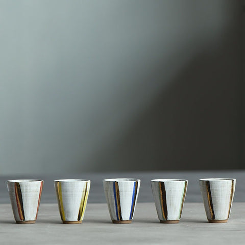 Hand-Painted Ceramic Tea Cup – Minimal Gongfu Style