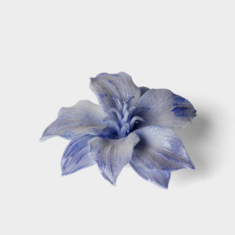 Handmade Lily Porcelain Incense Holder - Minimalist Ceramic Flower Sculpture