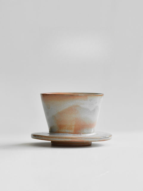 Handmade Shino-Style Ceramic Pour-Over Coffee Set Dripper & Coffee Server | 590ml