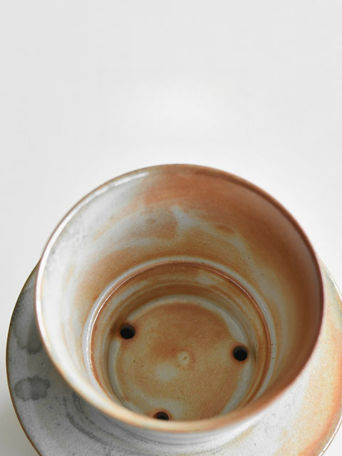 Handmade Shino-Style Ceramic Pour-Over Coffee Set Dripper & Coffee Server | 590ml