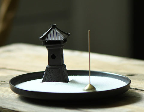 Zen Karesansui Incense Holder – “One Courtyard” Japanese Garden Style