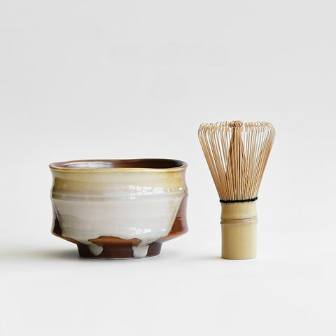 Handcrafted Matcha Bowl with Bamboo Whisk – Japanese Matcha Tea set
