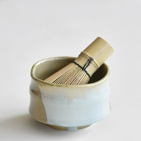 Handcrafted Bamboo-Style Matcha Bowl – Japanese Matcha Tea Set