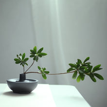 Load image into Gallery viewer, Handmade Ceramic &quot;Zen Style&quot; Ikebana Vase in White and Black
