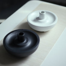 Load image into Gallery viewer, Handmade Ceramic &quot;Zen Style&quot; Ikebana Vase in White and Black
