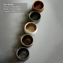 Load image into Gallery viewer, Handmade Colorful Ceramic Teacup Value Set 5 cups
