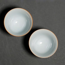 Load image into Gallery viewer, Handmade Ceramic Teacup Set, Chinese Porcelain Teacup Set, Wedding Gift, Couple Cup, Espresso Cup Set
